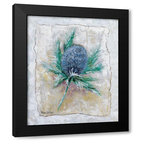Thistle bud Black Modern Wood Framed Art Print with Double Matting by Withaar, Rian