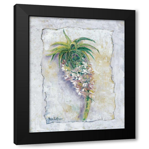 Pineapple bloom Black Modern Wood Framed Art Print by Withaar, Rian