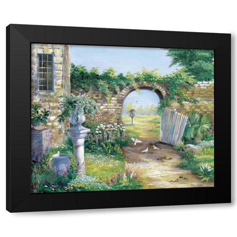 A garden gone wild Black Modern Wood Framed Art Print by Withaar, Rian