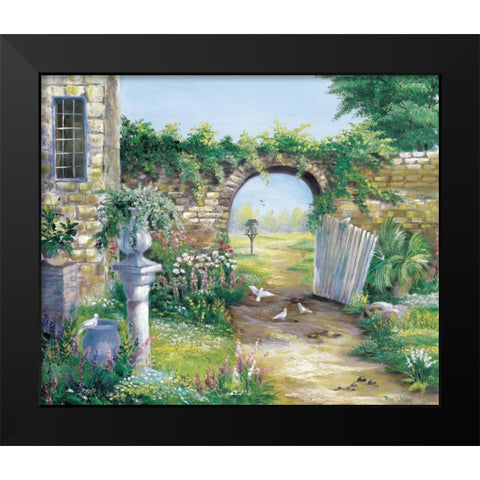 A garden gone wild Black Modern Wood Framed Art Print by Withaar, Rian