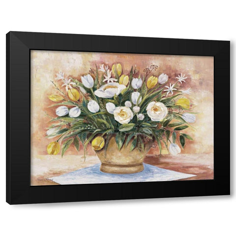 Colourful bouquet Black Modern Wood Framed Art Print with Double Matting by Withaar, Rian