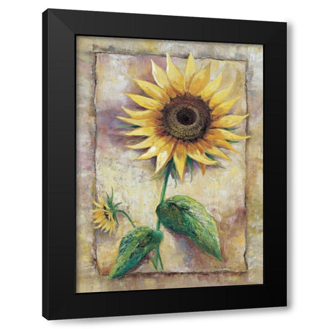 Magnificent sunflower Black Modern Wood Framed Art Print by Withaar, Rian