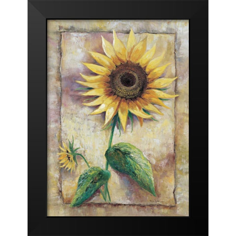 Magnificent sunflower Black Modern Wood Framed Art Print by Withaar, Rian