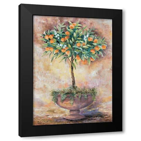 Orange tree Black Modern Wood Framed Art Print with Double Matting by Withaar, Rian