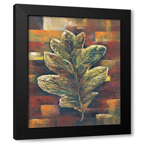 American oak leaf Black Modern Wood Framed Art Print with Double Matting by Withaar, Rian