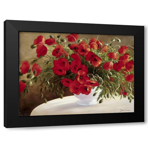 A lovely bouquet Black Modern Wood Framed Art Print by Scholnhammer, Heinz