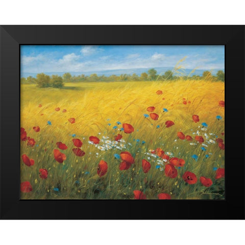 Sparkling field I Black Modern Wood Framed Art Print by Scholnhammer, Heinz