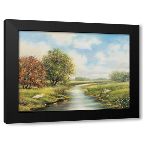 A natural harmony Black Modern Wood Framed Art Print with Double Matting by de Jong, Johan