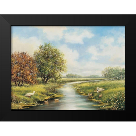 A natural harmony Black Modern Wood Framed Art Print by de Jong, Johan
