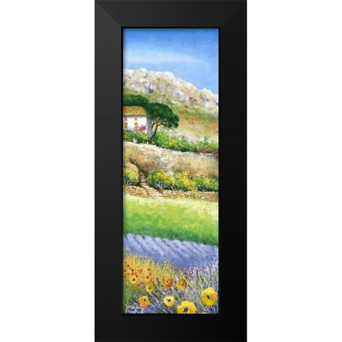 Come to our home Black Modern Wood Framed Art Print by de Jong, Johan