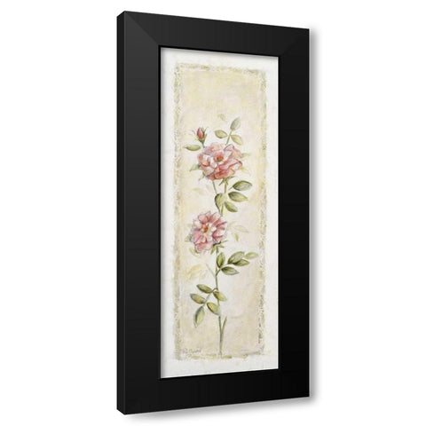 Garden delight- rose Black Modern Wood Framed Art Print by Bonet, Julia
