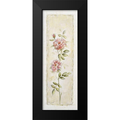Garden delight- rose Black Modern Wood Framed Art Print by Bonet, Julia