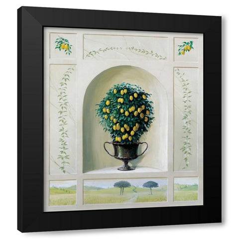 Lemon grove Black Modern Wood Framed Art Print with Double Matting by Bonet, Julia