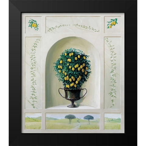 Lemon grove Black Modern Wood Framed Art Print by Bonet, Julia