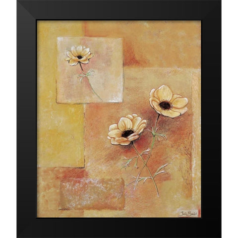 A block of flowers I Black Modern Wood Framed Art Print by Bonet, Julia
