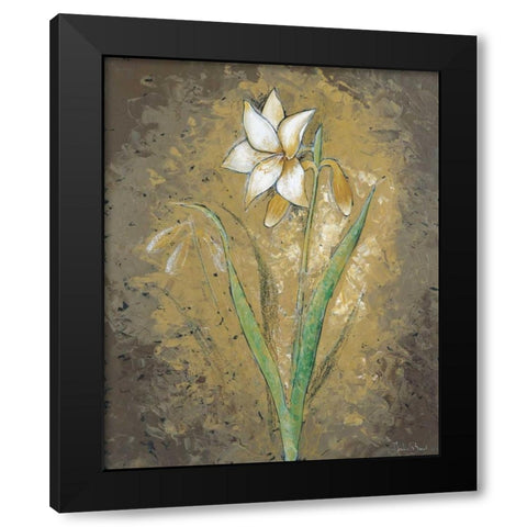 Dark side of a Lily Black Modern Wood Framed Art Print with Double Matting by Bonet, Julia