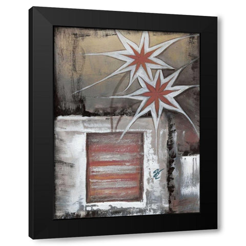 Star I Black Modern Wood Framed Art Print with Double Matting by Peters, Kristel