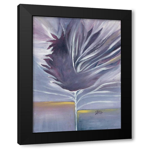Purple bleu III Black Modern Wood Framed Art Print with Double Matting by Peters, Kristel