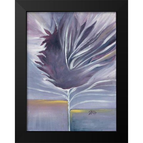 Purple bleu III Black Modern Wood Framed Art Print by Peters, Kristel