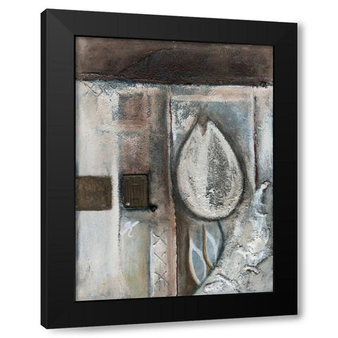 Tulipo Brown II Black Modern Wood Framed Art Print by Peters, Kristel