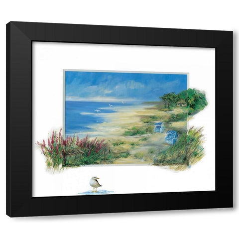 Ostseekuste II Black Modern Wood Framed Art Print by Schottler, Katharina