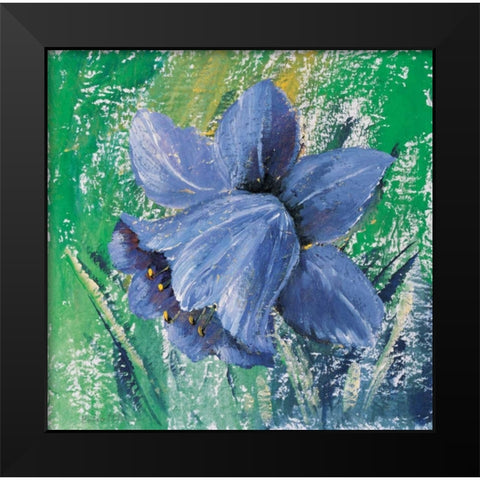 Purple calyx Black Modern Wood Framed Art Print by Schottler, Katharina