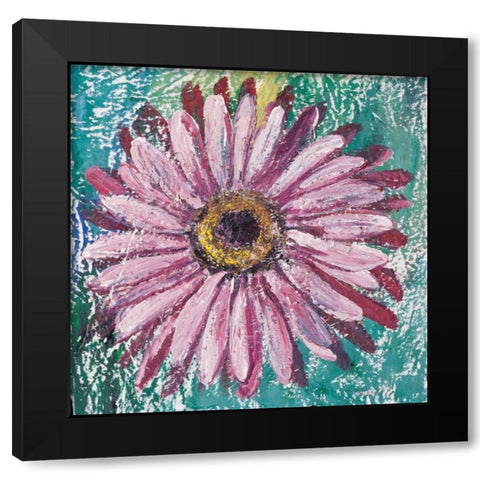 Aster Black Modern Wood Framed Art Print with Double Matting by Schottler, Katharina
