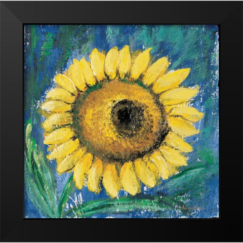 Sunflower  Black Modern Wood Framed Art Print by Schottler, Katharina