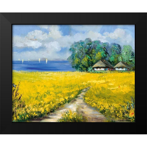 Clouds of contentment Black Modern Wood Framed Art Print by Schottler, Katharina