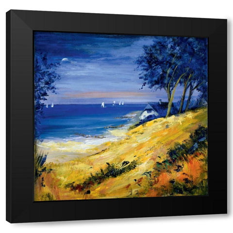 The sea and home Black Modern Wood Framed Art Print by Schottler, Katharina