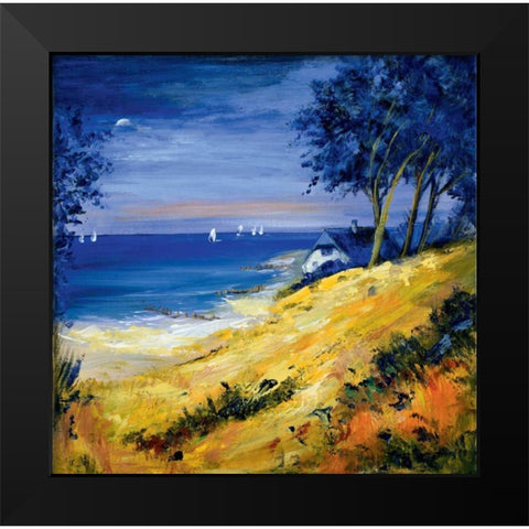 The sea and home Black Modern Wood Framed Art Print by Schottler, Katharina