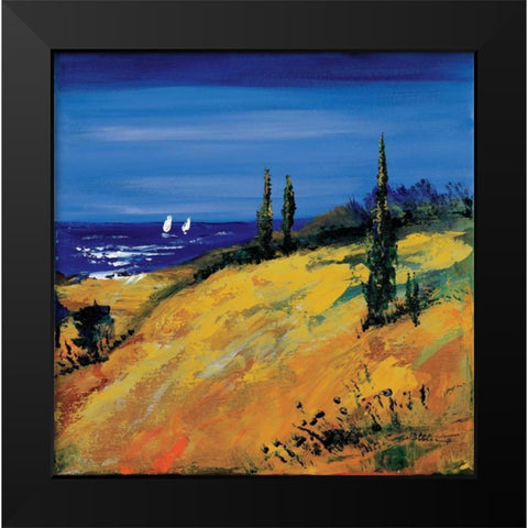 The sea and dunes Black Modern Wood Framed Art Print by Schottler, Katharina