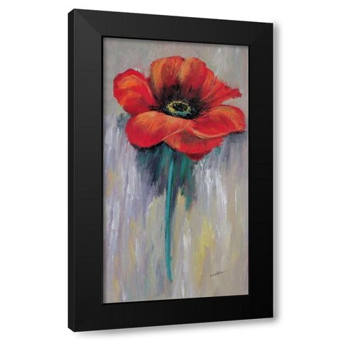Red poppy II Black Modern Wood Framed Art Print with Double Matting by Schottler, Katharina