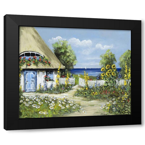 Welcome at our place Black Modern Wood Framed Art Print by Schottler, Katharina