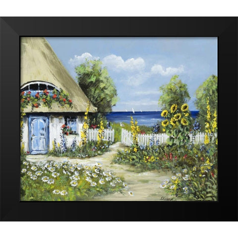 Welcome at our place Black Modern Wood Framed Art Print by Schottler, Katharina