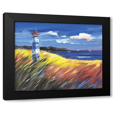 Lighthouse I Black Modern Wood Framed Art Print by Schottler, Katharina