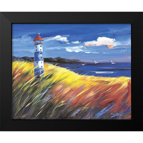 Lighthouse I Black Modern Wood Framed Art Print by Schottler, Katharina