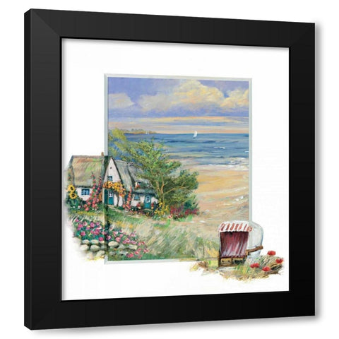 Near the sea Black Modern Wood Framed Art Print with Double Matting by Schottler, Katharina