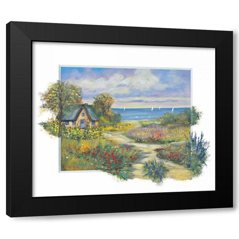 As it used to be Black Modern Wood Framed Art Print with Double Matting by Schottler, Katharina