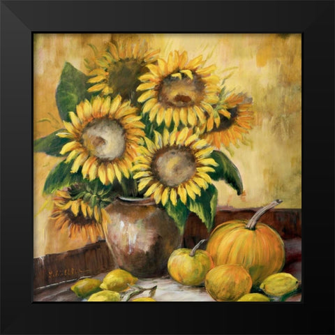 Sunflower bouquet lV Black Modern Wood Framed Art Print by Schottler, Katharina