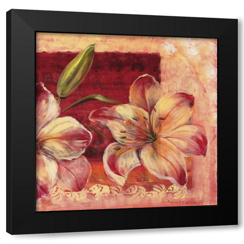 Classic Flower lV Black Modern Wood Framed Art Print by Schottler, Katharina
