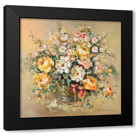 Bouqette classico I Black Modern Wood Framed Art Print by Schottler, Katharina
