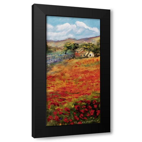 Italy red field Black Modern Wood Framed Art Print by Schottler, Katharina