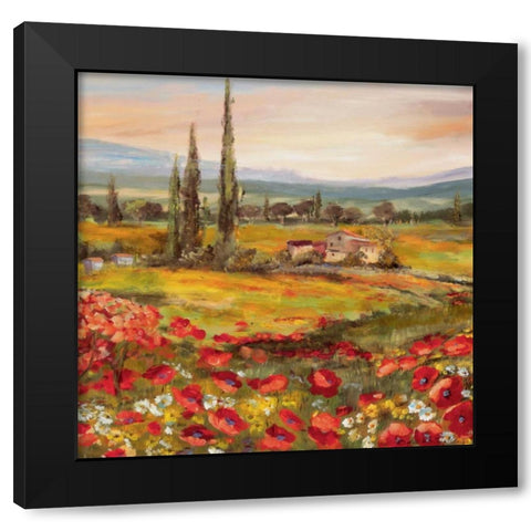 Trytic II Black Modern Wood Framed Art Print by Schottler, Katharina