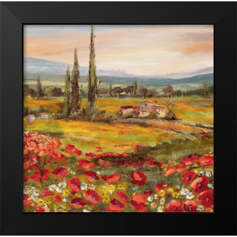 Trytic II Black Modern Wood Framed Art Print by Schottler, Katharina