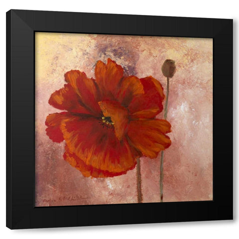 Red open  Black Modern Wood Framed Art Print with Double Matting by Schottler, Katharina