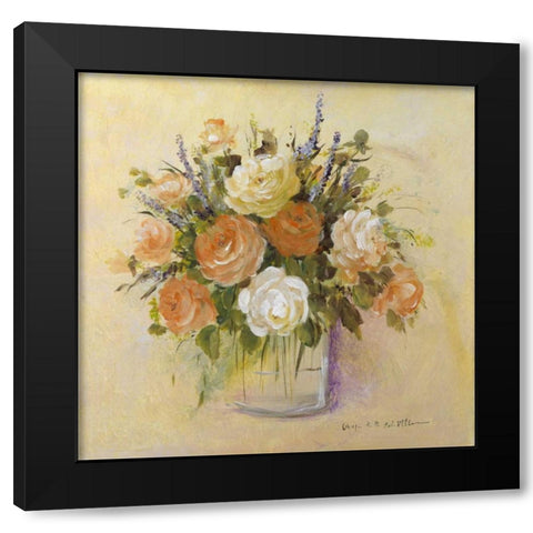 Tradition bouqet I Black Modern Wood Framed Art Print with Double Matting by Schottler, Katharina