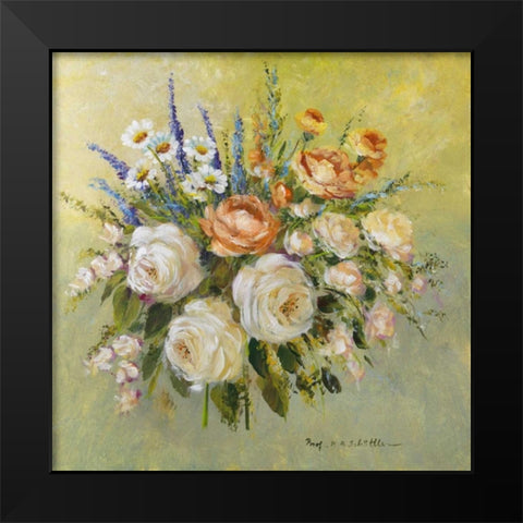 Tradition bouqet III Black Modern Wood Framed Art Print by Schottler, Katharina