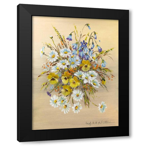 Roadside bouquet I Black Modern Wood Framed Art Print with Double Matting by Schottler, Katharina