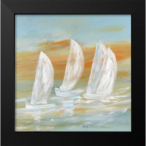 Sailing I Black Modern Wood Framed Art Print by Schottler, Katharina